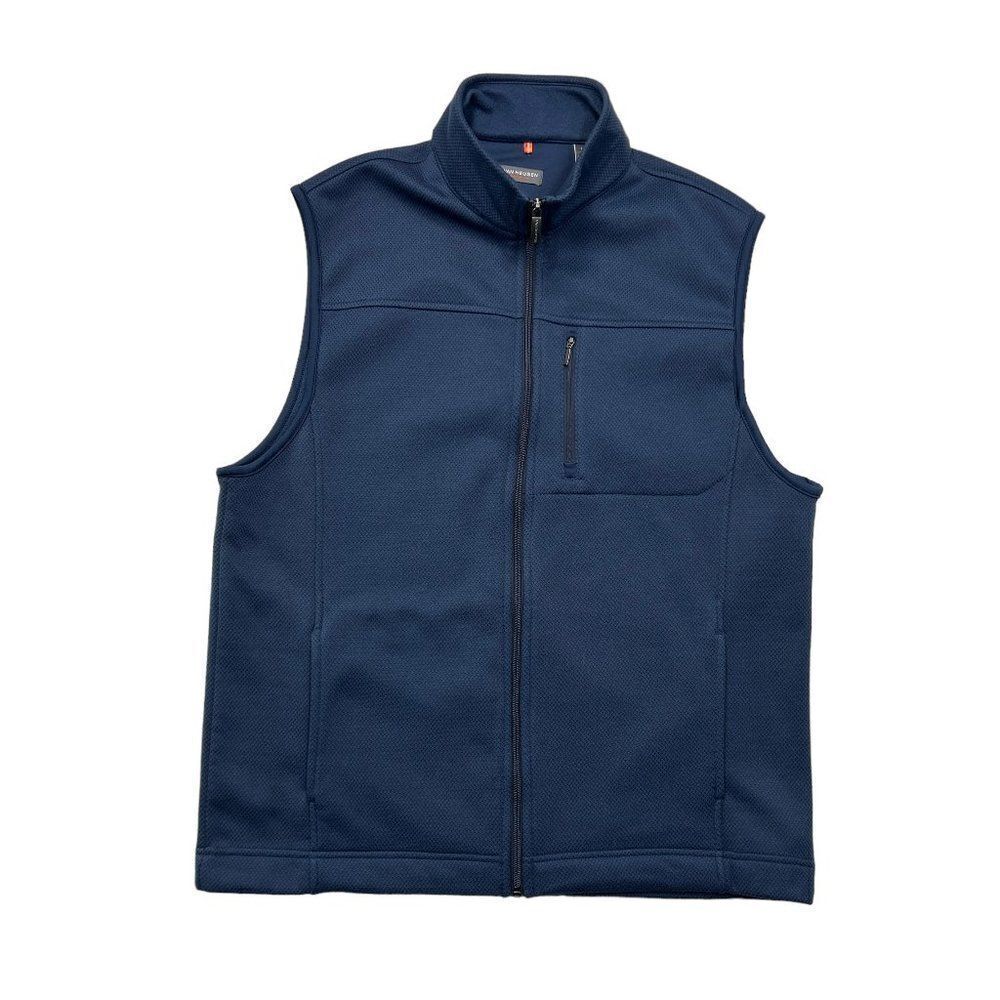 Van Heusen Jacket Men's Size Large‎ Blue Traveler Honeycomb Athletic Fleece Vest